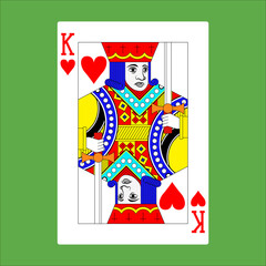 Illustration for king heart poker card