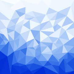 geometric blue ice triangular background vector
