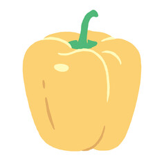 食べ物_食材_野菜_パプリカ_黄_線無し