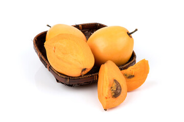 Garcinia fruits isolated on white background.