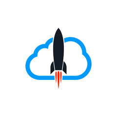Business Rocket icon isolated on white background