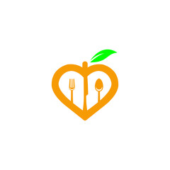 Love Food Logo Simple Design