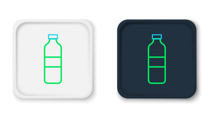 Line Bottle of water icon isolated on white background. Soda aqua drink sign. Colorful outline concept. Vector