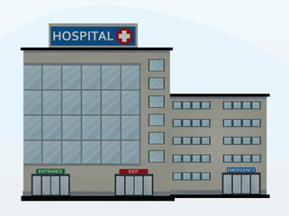 City hospital building. vector illustration 