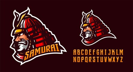 illustration vector graphic of Samurai mascot logo perfect for sport and e-sport team