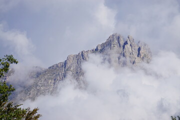 clouds over the mountains in Serre Ponçon, France