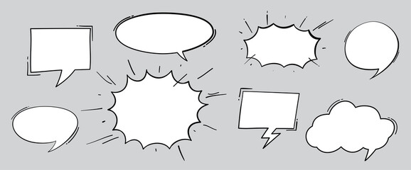 Boom effect set design for comic book. Comic Book cloud, pow sound symbol, bomb pow. Comic speech bubbles set. © SharlottaU