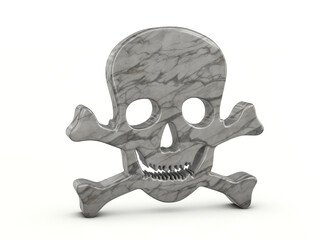 Marble skull symbol