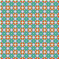 Abstract Cross Pattern generative computational art illustration