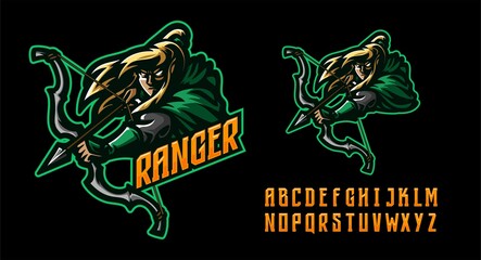 illustration vector graphic of Archer mascot logo perfect for sport and e-sport team