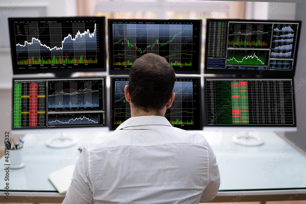 Poster stock trader man