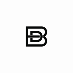 BD DB letter initial logo vector icon illustration