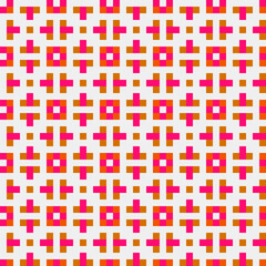 Abstract Cross Pattern generative computational art illustration