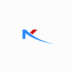 Initial letter av with arrow logo design