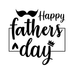 happy Father's Day handwritten black lettering message card design, Vector Father's Day greeting illustration with calligraphy for T shirt print, poster, card, mug and gift design.