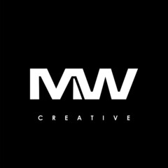 Fototapeta premium MW Letter Initial Logo Design Template Vector Illustration