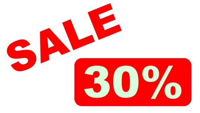 Animated discount sticker SALE  %30.HD 1080.Includes Alpha matte.