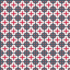 Fototapeta premium Abstract Cross Pattern generative computational art illustration