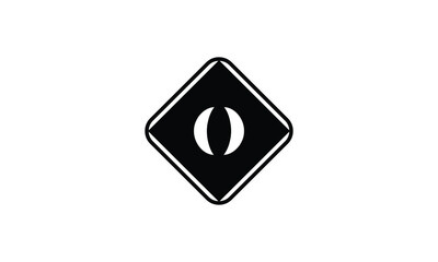 Initial Letter O Square Shape Vector Monogram Logo. O Letter Logo Template