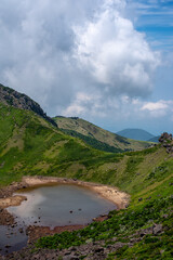 Mt. Hallasan. The highest mountain in Korea. there is a crater lake on the top