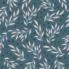 Garden flower, plants ,botanical ,seamless pattern vector design for cover, fabric, interior decor. Cute pattern with plant branch.