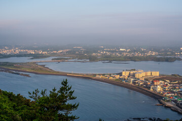 Jeju Island as seen from Seongsan Ilchulbong Peak