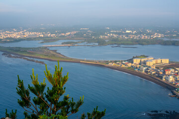Jeju Island as seen from Seongsan Ilchulbong Peak