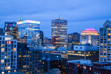 Views of Downtown of Montreal Quebec