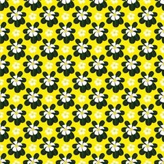 seamless pattern with yellow flowers