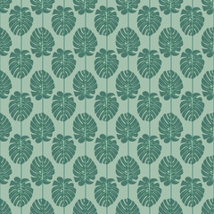 seamless pattern with green leaves