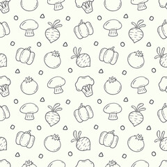 vegetable seamless pattern vector
