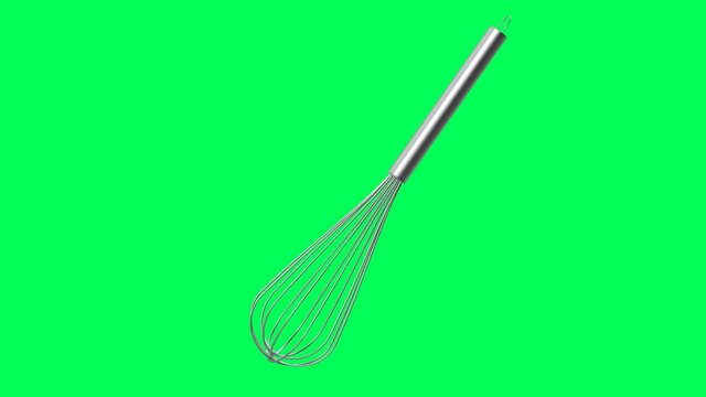 Whisk isolated on green screen