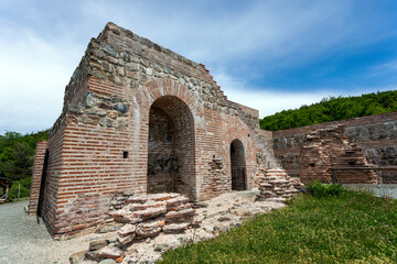 Ruins of the Roman fortress and gate, located in the Troyan Pass, Bulgaria.