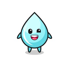 illustration of an water drop character with awkward poses