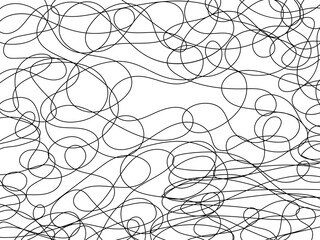 Scribble background.Chaotic hand drawn scribble sketch on white background.