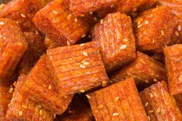 Chinese street snacks,Spicy gluten latiao background
