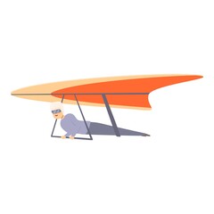 Freestyle hang glider icon. Cartoon of Freestyle hang glider vector icon for web design isolated on white background