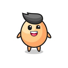 illustration of an egg character with awkward poses