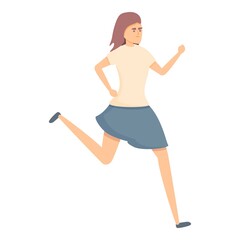 Running evacuation icon. Cartoon of Running evacuation vector icon for web design isolated on white background