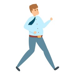 Businessman evacuation icon. Cartoon of Businessman evacuation vector icon for web design isolated on white background