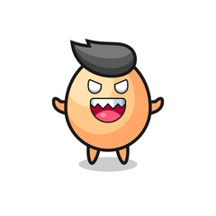 Obraz premium illustration of evil egg mascot character