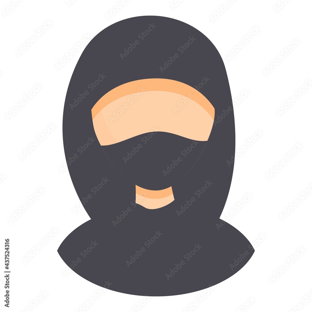 Poster anonymous hacker icon. cartoon of anonymous hacker vector icon for web design isolated on white back