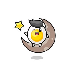 the boiled egg pirate character holding sword beside a treasure box