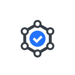 Polymer icon on white, vector