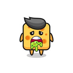 the cute cheese character with puke