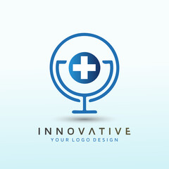 Online medical problem solve service logo design