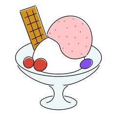 皿盛りアイス！