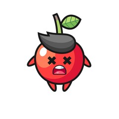 the dead cherry mascot character