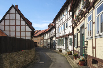 Fototapeta na wymiar Stadt Hornburg - In der historischen Altstadt, Schladen-Werla, Niedersachsen, Deutschland, Europa 