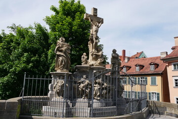 Fototapeta na wymiar Brückenskulptur Bamberg